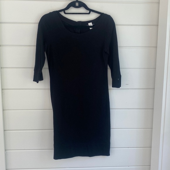 Banana Republic Dresses & Skirts - Banana Republic | Black Knee Length Poplin Cotton Half Sleeve Dress